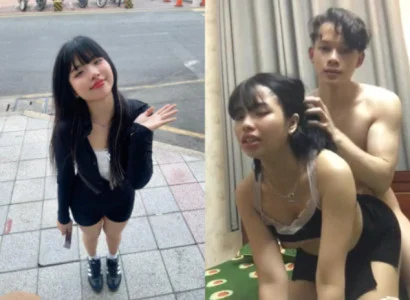 cô gái ngon lành hành động táo bạo phía sau